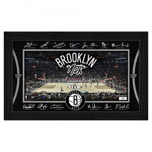 Brooklyn Nets Highland Mint 2025 Facsimile Signature Court Framed Picture