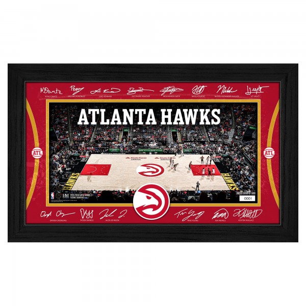 Atlanta Hawks Highland Mint 2025 Facsimile Signature Court Framed Picture