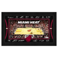 Miami Heat Highland Mint 2025 Facsimile Signature Court Framed Picture