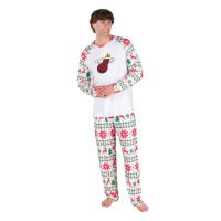 Miami Heat Concepts Sport White Tidings All-Over Print Knit Long Sleeve Top & Pants Set
