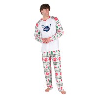 Charlotte Hornets Concepts Sport White Tidings All-Over Print Knit Long Sleeve Top & Pants Set
