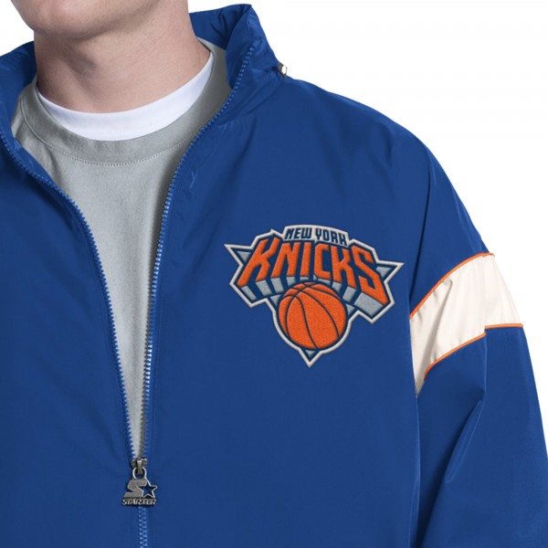 New York Knicks Starter Royal The Gust Full-Zip Hooded Jacket