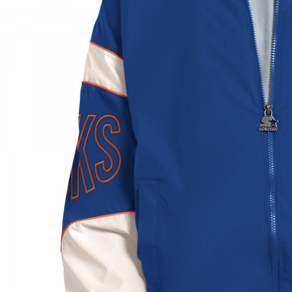 New York Knicks Starter Royal The Gust Full-Zip Hooded Jacket