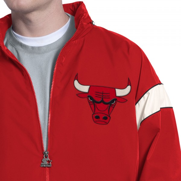 Chicago Bulls Starter Red The Gust Full-Zip Hoodie