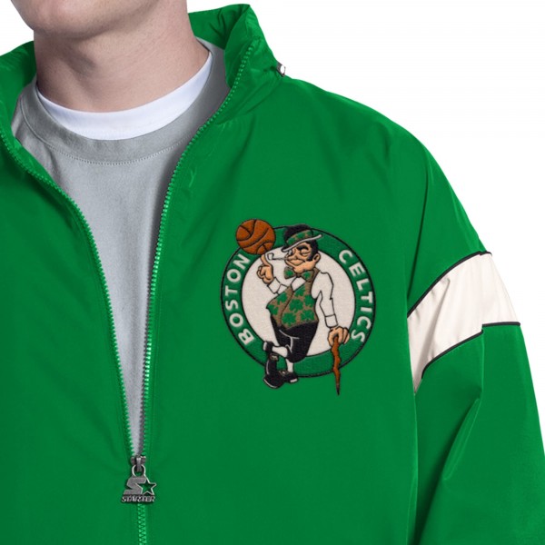 Boston Celtics Starter Green The Gust Full-Zip Hoodie
