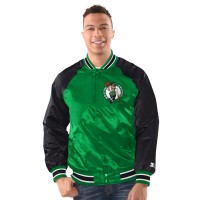 Boston Celtics Starter Kelly Green/Black Inductee Raglan Full-Snap Varsity Jacket