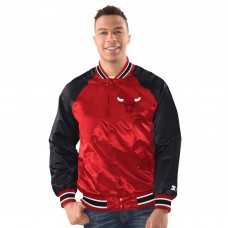 Chicago Bulls Starter Red/Black Inductee Raglan Full-Snap Varsity Jacket