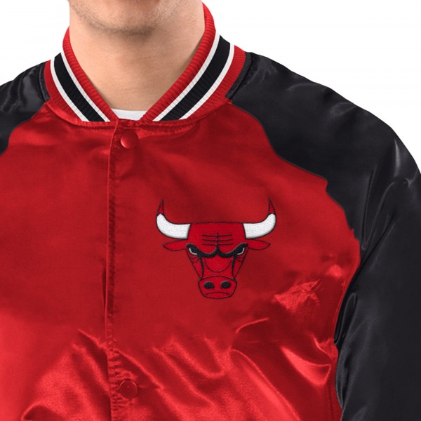 Chicago Bulls Starter Red/Black Inductee Raglan Full-Snap Varsity Jacket