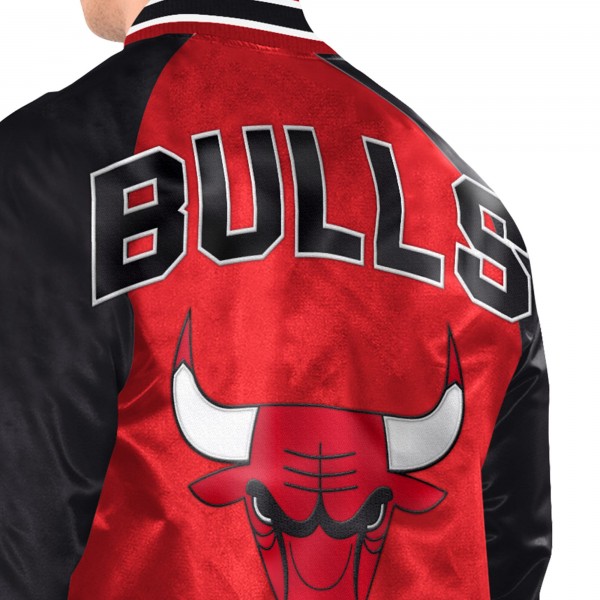 Chicago Bulls Starter Red/Black Inductee Raglan Full-Snap Varsity Jacket