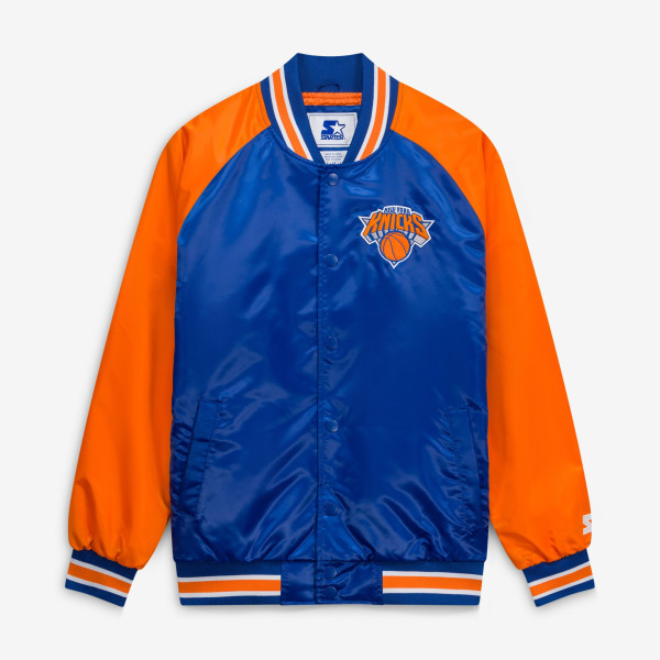Куртка New York Knicks Starter Blue/Orange Inductee Raglan Full-Snap Varsity