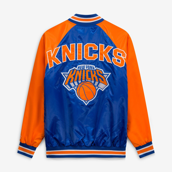 Куртка New York Knicks Starter Blue/Orange Inductee Raglan Full-Snap Varsity