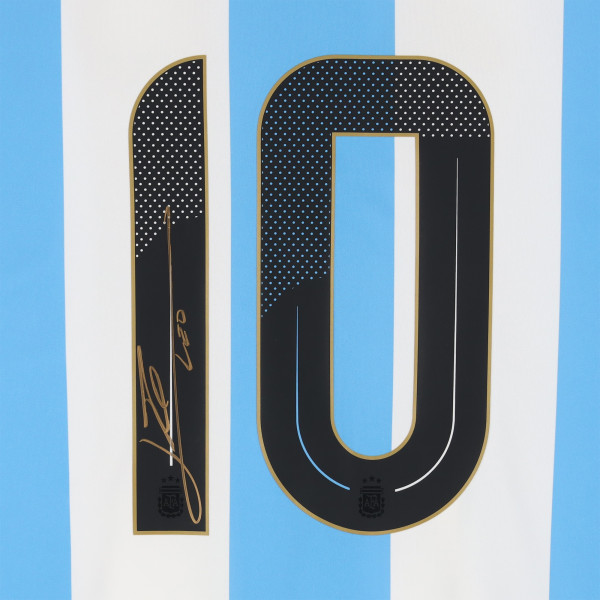 Джерси с автографом Lionel Messi Argentina National Team Fanatics Authentic 2024-25 Home adidas