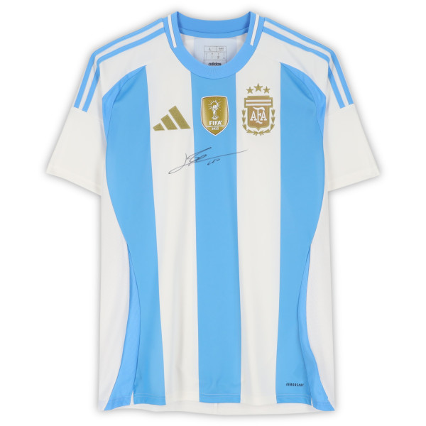 Джерси с автографом Lionel Messi Argentina National Team Fanatics Authentic Argentina 2024-25 Home adidas - Front Signed