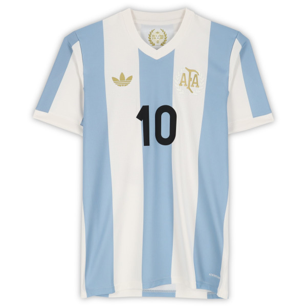 Джерси с автографом Lionel Messi Argentina National Team Fanatics Authentic 2024-25 50th Anniversary Home adidas - FIFA Hologram