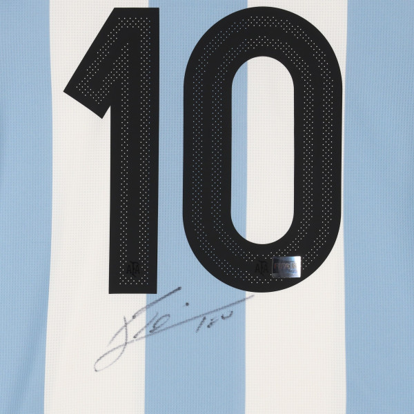 Джерси с автографом Lionel Messi Argentina National Team Fanatics Authentic 2024-25 50th Anniversary Home adidas - FIFA Hologram