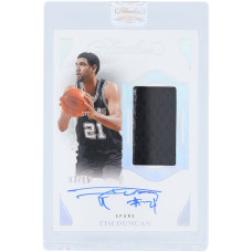 Карточка Tim Duncan San Antonio Spurs Autographed 2024-25 Panini Flawless Dual-Color Game-Used Relic #VPA-TDS #3/15