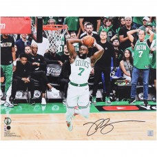 Jaylen Brown Boston Celtics Autographed Fanatics Authentic 16 x 20 2024 NBA Finals Dunking Photograph