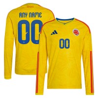 Colombia National Team adidas FIFA x World Cup 2026 Home Replica Long Sleeve Custom Jersey - Yellow