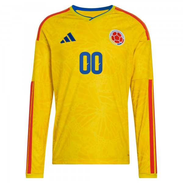 Colombia National Team adidas FIFA x World Cup 2026 Home Replica Long Sleeve Custom Jersey - Yellow