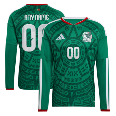 Mexico National Team adidas 2026 Home Replica Long Sleeve Custom Jersey - Green