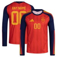 Spain National Team adidas FIFA x World Cup 2026 Home Replica Long Sleeve Custom Jersey - Red
