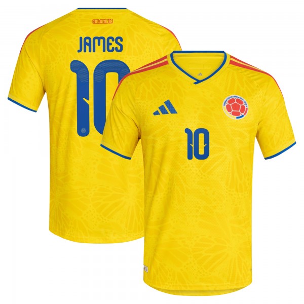 Джерси James Rodriguez Colombia National Team adidas 2026 Home Authentic - Yellow
