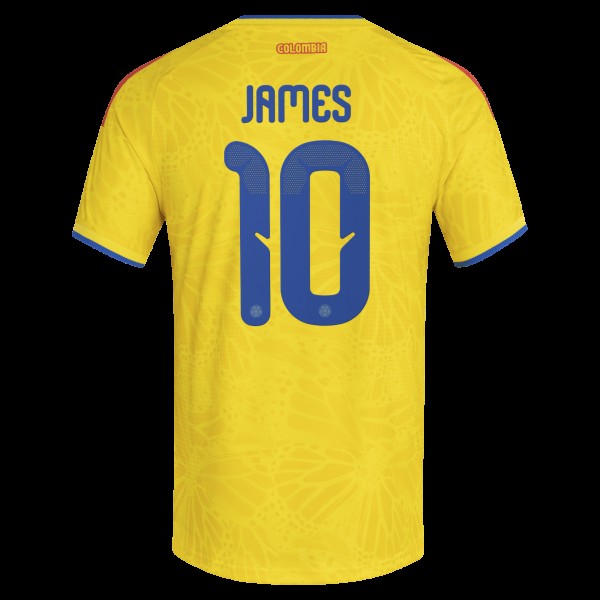 Джерси James Rodriguez Colombia National Team adidas 2026 Home Authentic - Yellow