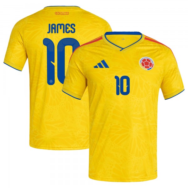 James Rodriguez Colombia National Team adidas 2026 Home Replica Jersey - Yellow