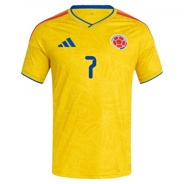Luis Diaz Colombia National Team adidas 2026 Home Replica Jersey - Yellow