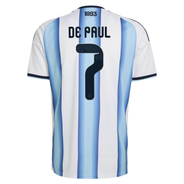 Rodrigo De Paul Argentina National Team adidas 2026 Home Replica Jersey - White
