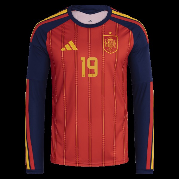 Lamine Yamal Spain National Team adidas 2026 Home Replica Long Sleeve Jersey - Red