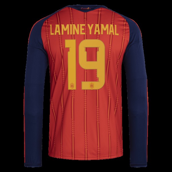 Lamine Yamal Spain National Team adidas 2026 Home Replica Long Sleeve Jersey - Red