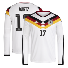 Florian Wirtz Germany National Team adidas 2026 Home Replica Long Sleeve Jersey - White