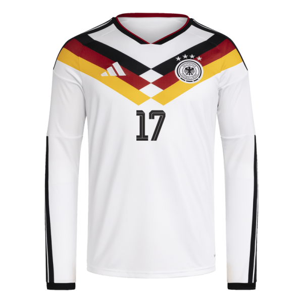 Florian Wirtz Germany National Team adidas 2026 Home Replica Long Sleeve Jersey - White
