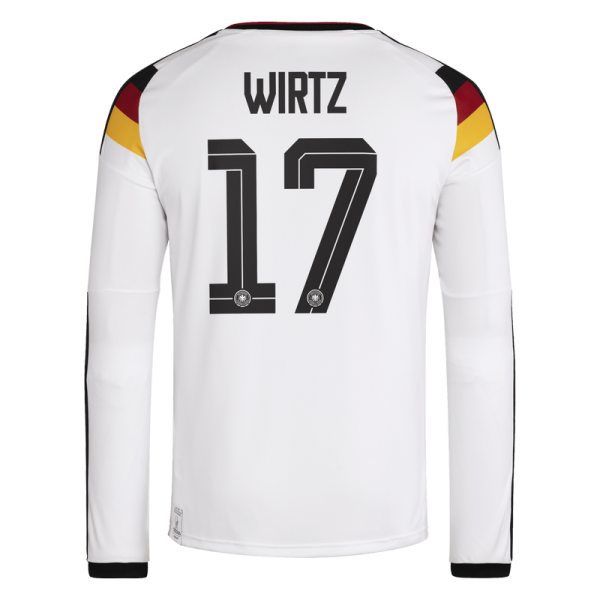 Florian Wirtz Germany National Team adidas 2026 Home Replica Long Sleeve Jersey - White