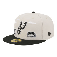 Бейсболка San Antonio Spurs New Era Tan/Black Localized City Icon 59FIFTY