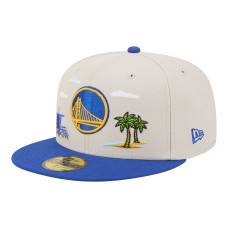 Бейсболка Golden State Warriors New Era Tan/Royal Localized City Icon 59FIFTY