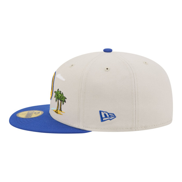 Бейсболка Golden State Warriors New Era Tan/Royal Localized City Icon 59FIFTY