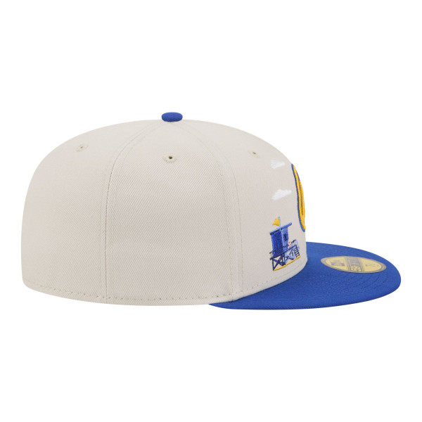 Бейсболка Golden State Warriors New Era Tan/Royal Localized City Icon 59FIFTY