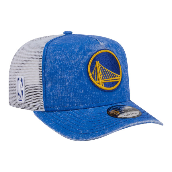 Бейсболка Golden State Warriors New Era Royal/White Washed Meshback 9FIFTY