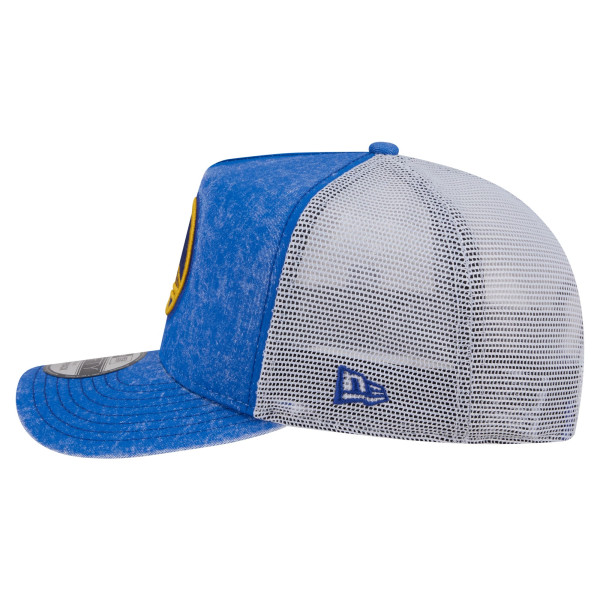 Бейсболка Golden State Warriors New Era Royal/White Washed Meshback 9FIFTY