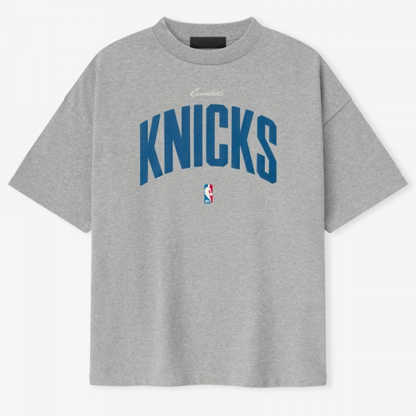 Unisex New York Knicks Fear of God x NBA Heather Gray 90s T-Shirt