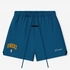 Unisex New York Knicks Fear of God x NBA Blue Classic Fit Shorts