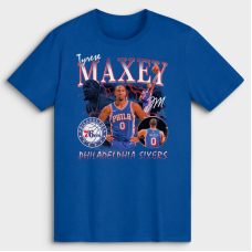Футболка Philadelphia 76ers Tyrese Maxey Royal Collage