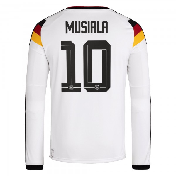 Jamal Musiala Germany National Team adidas 2026 Home Replica Long Sleeve Jersey - White