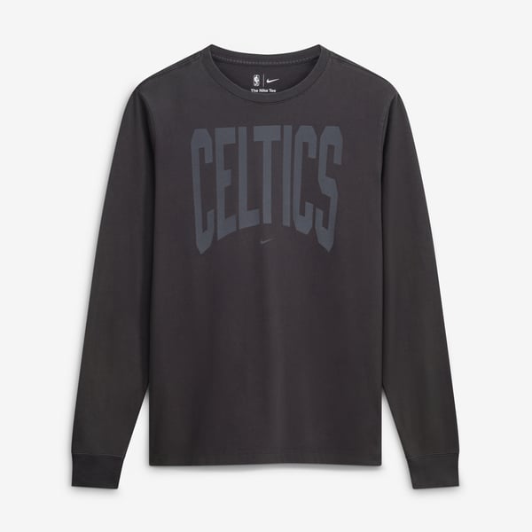 Футболка с длинным рукавом Boston Celtics Nike 2026 Standard Issue Travel - Charcoal