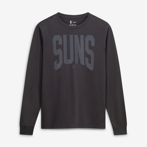 Футболка с длинным рукавом Phoenix Suns Nike 2026 Standard Issue Travel - Charcoal