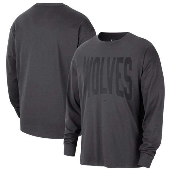 Футболка с длинным рукавом Minnesota Timberwolves Nike 2026 Standard Issue Travel - Charcoal