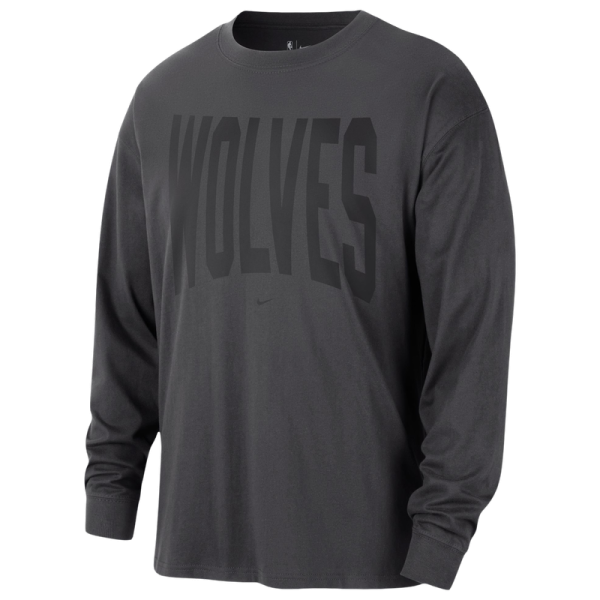 Футболка с длинным рукавом Minnesota Timberwolves Nike 2026 Standard Issue Travel - Charcoal