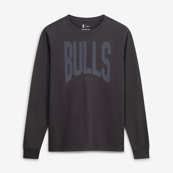 Футболка с длинным рукавом Chicago Bulls Nike 2026 Standard Issue Travel - Charcoal